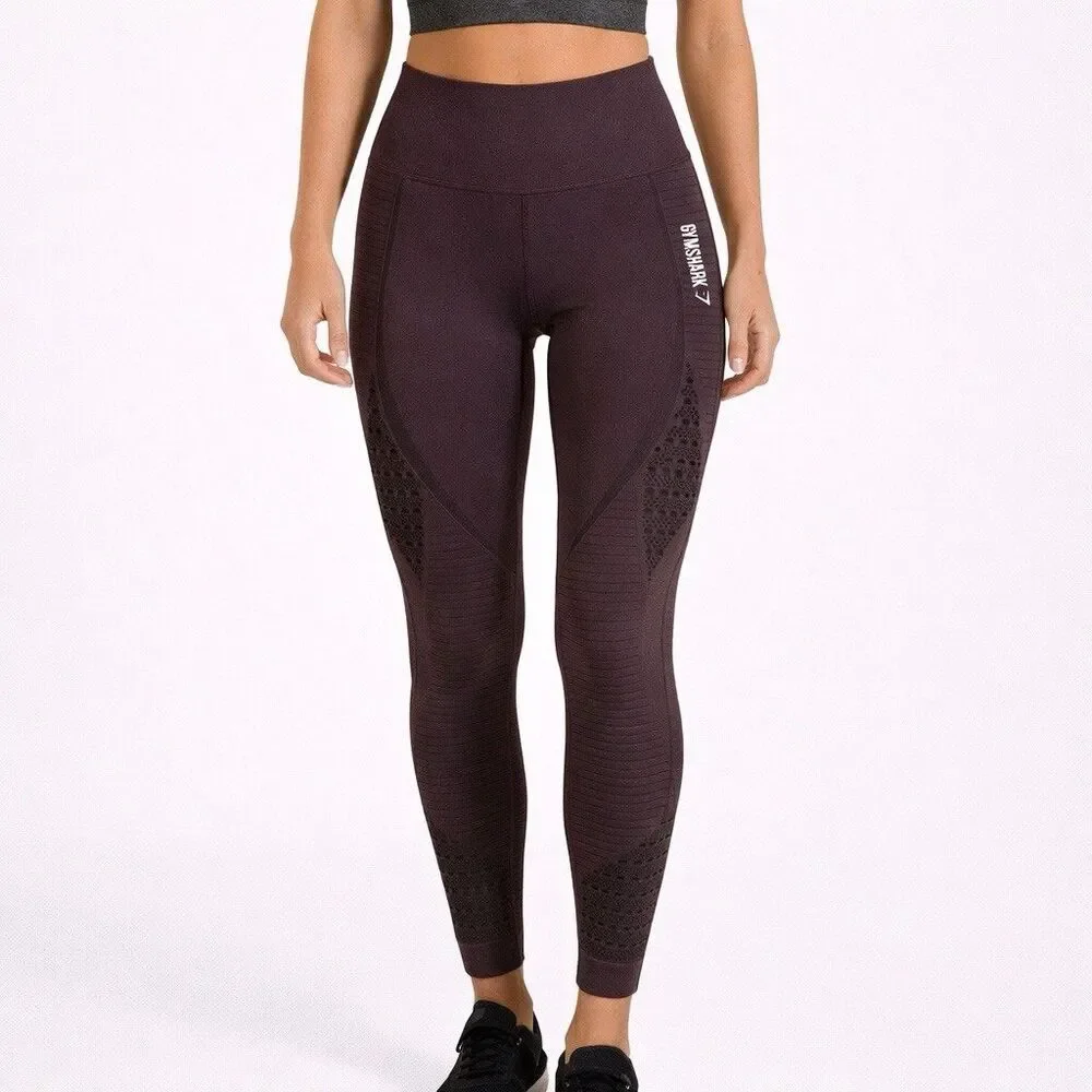Gymshark Energy Leggings Women Small High Waisted Seamless Sculpt Gym Activewear